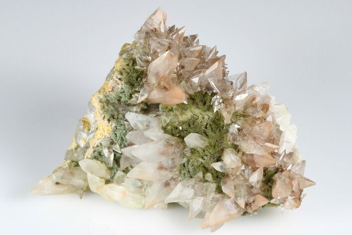 Calcite Crystal Cluster with Hematite - Fluorescent! #179948